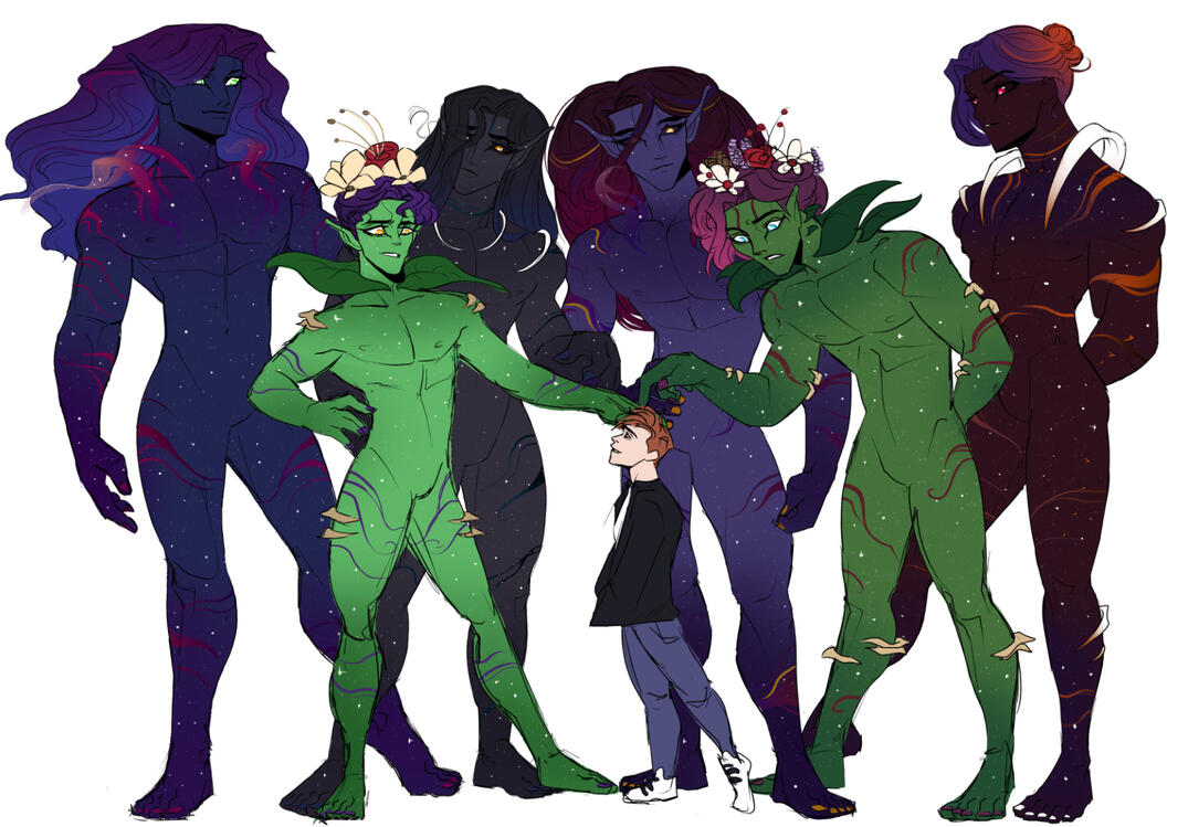 bunch of full body character design examples